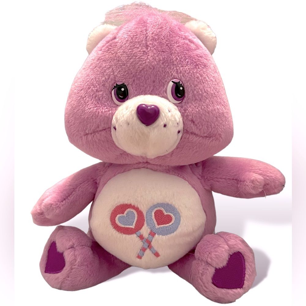🍭🍭Vintage 2002 Care Bears Share Bear Lollipop Plushie